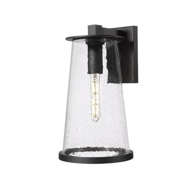 Bar Harbor 1 Light Industrial Outdoor Wall Lantern 18 Inch Tall by Z Lite - 5004B-BK