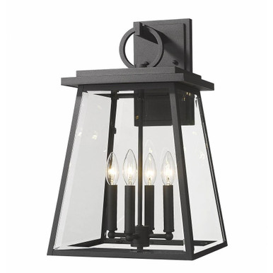 Broughton 4 Light Candle Style Outdoor Wall Lantern by Z Lite - 521B-BK