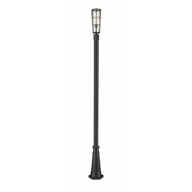 Helix 1 Light Outdoor Post Mount 113.25 x 6 Inches by Z-Lite - 591PHB-519P-BK
