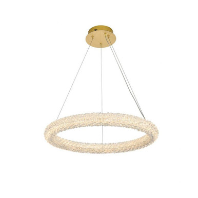 Bowen 36W 1 LED Chandelier 2.5 Inches Tall and 24 Inches Wide by Elegant  - 3800D23SG