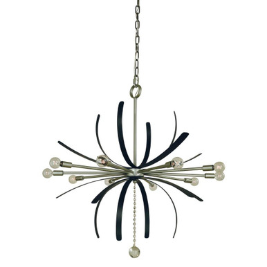 Victoria 10 Light Oversized Chandelier by Framburg - 5432 SP/Mblack