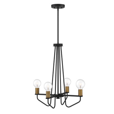 Ravella 4 Light Small Chandelier by Designers Fountain - 94234-bk