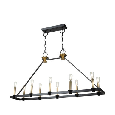 Notting Hill 10 Light Oversized Island Pendant by Artcraft - AC11980BB