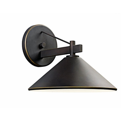 Ripley 1 Light Outdoor Wall Lantern 12 Inch Wide by Kichler - 49061OZ