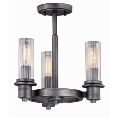 Astor 3 Light 8 Inch Wide Semi Flush Mount by Vaxcel - C0217