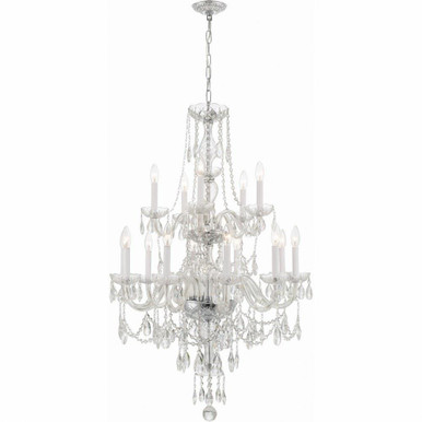 Traditional Crystal 15 Light Large Chandelier by Crystorama - 1155