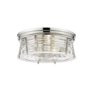 Cape Harbor 3 Light Flush Mount 6.5 x 16 Inches by Z-Lite - 491F3-PN