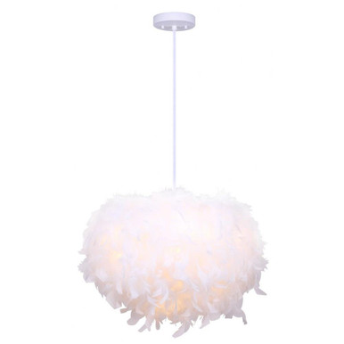 Aldora 1 Light Large Pendant by Canarm Inc - IPL738B01WH