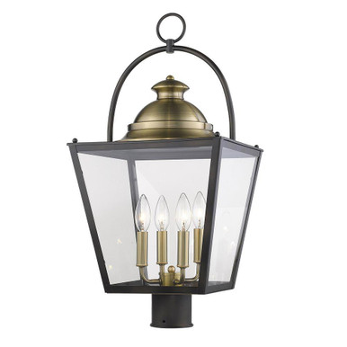 Savannah 4 Light Post Mount Light 12 x 25.25 Inches by Acclaim  - 1857ORB