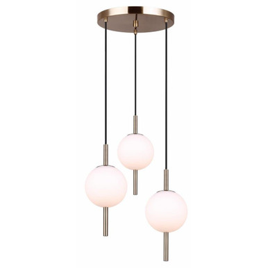 Nara 3 Light Medium Pendant by Canarm Inc - IPL1123A03GD9