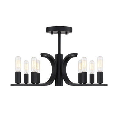 Skye 8 Light Convertible Semi Flush Mount 22.75 Inch by Designers Fountain - D314C-SF-MB