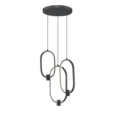 Saros 63W 1 LED Chandelier 20.25 Inch Tall and 16.25 Inch Wide by Z Lite - 4101-3MB-LED