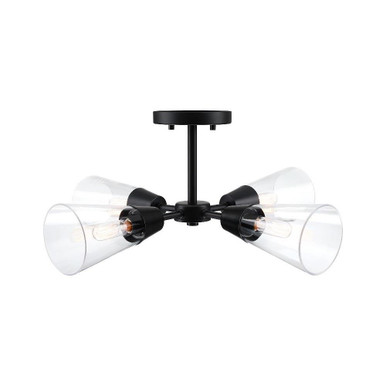 Norro 4 Light Semi Flush Mount 8.5 InchX21 Inch Wide by Designers Fountain - D290C-SF-MB
