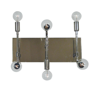 Fusion 6 Light Wall Sconce by Framburg - 5018 PN/MBLACK