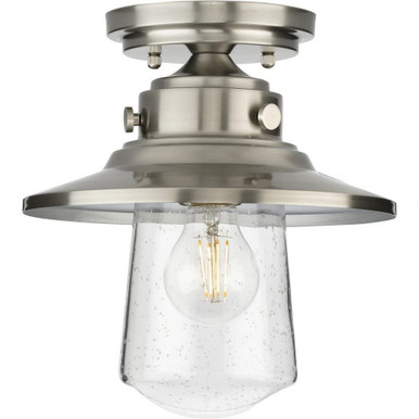 Tremont 1 Light 9 Inch Wide Steel Outdoor Flush Mount by Progress - P550094
