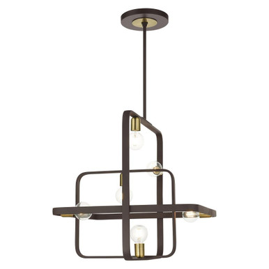 Bergamo 6 Light Medium Chandelier by Livex - 49745-07