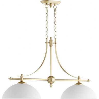 Aspen 2 Light Mini Island Chandelier by Quorum - 6577-2