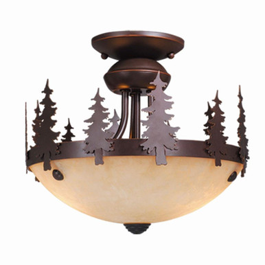 Yosemite 2 Light 7.25 Inch Wide Semi Flush Mount by Vaxcel - LK55512BBZ-C