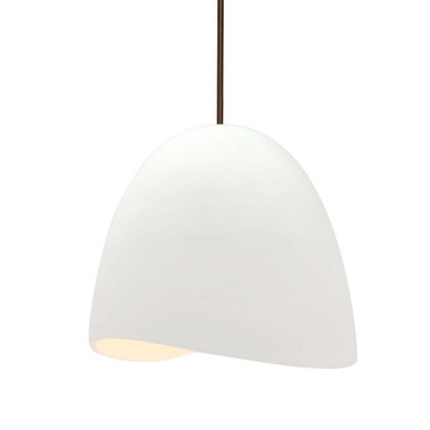 Radiance 10W 1 LED Brisa Stem Pendant 12.25 X 12.5 Wide by Justice Design - CER-6613-BIS-DBRZ-RIGID-LED1-700