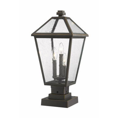 Talbot 3 Light Small Outdoor Square Pier Mount by Z-Lite - 579PHBS-SQPM