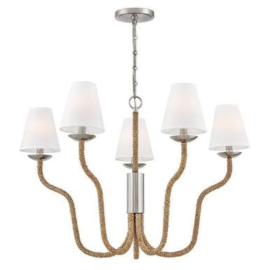 Harwich 5W 5 LED Chandelier 22.5 Inch Tall and 36 Inch Wide by Hinkley - 48444PN-NAT