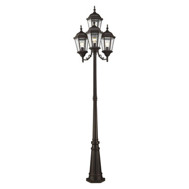 Hamilton 4 Light Outdoor 4 Head Post 24.5 x 95 Inches by Livex  - 7557-07