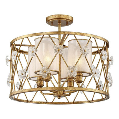 Victoria Park 4 Light 19 Inch Wide Semi Flush Mount by Minka Metropolitan - N6565-596