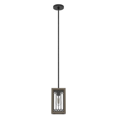 Chevron 1 Light Small Pendant 10.75 Inch Tall by Hunter Fans - CH1_199_MP