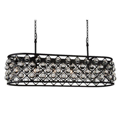 Renous 6 Light Crystal Linear Chandelier by CWI - 9862P41-6-101