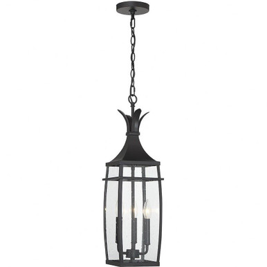 Montpelier 3 Light Small Outdoor Pendant by Savoy House - 5-763-BK
