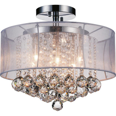 Radiant 6 Light 16 Inch Wide Semi Flush Mount by CWI - 5062C16C-141616