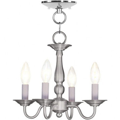 Williamsburgh 4 Light 13 Inch Wide Traditional Flush Mount by Livex - 5010-01
