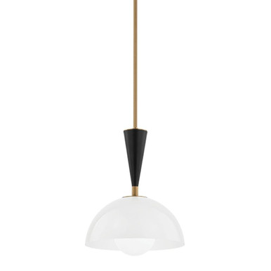 Payson 1 Light Medium Pendant by Troy - F1512-PBR/SBK