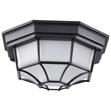 18.5W LED 10.56 Inch Wide Outdoor Spider Cage Flush Mount by Nuvo - 62/1399