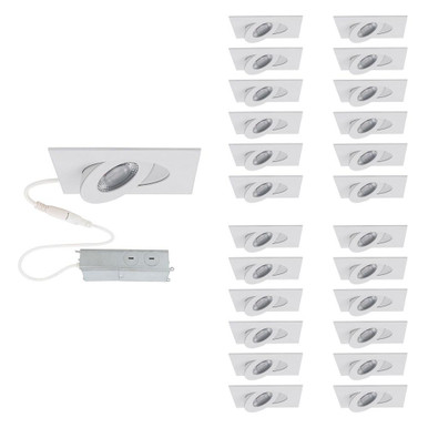 Lotos 6W 1 LED Square Adjustable Recessed Kit (Pack of 24) by WAC Limited - R2ESAR-W930-WT-24