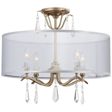 Laurel Estate 4 Light 20 Inch Wide Semi Flush Mount by Minka Lavery - 4443-582