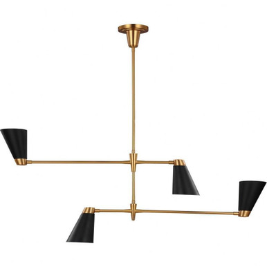 Signoret 4 Light Oversized Chandelier by Visual Comfort Studio - tc1104bbs
