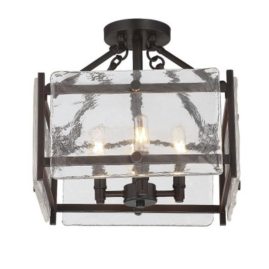 Glenwood 4 Light 14 Inch Wide Semi Flush Mount by Savoy House - 6-3042-4-13