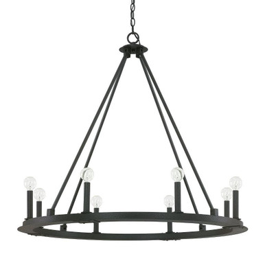 Pearson Chandelier 8 Light Black Iron by Capital  - 4918BI-000