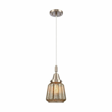 Chatham 1 Light Cord Hung Mini Pendant 9.13 Inch Tall by Innovations - 447-1P-SN-G146