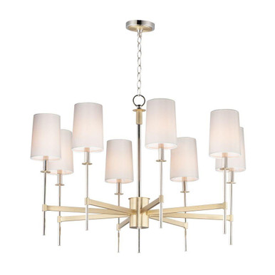 Uptown 8 Light Oversized Chandelier by Maxim - 32398OFSBRPN