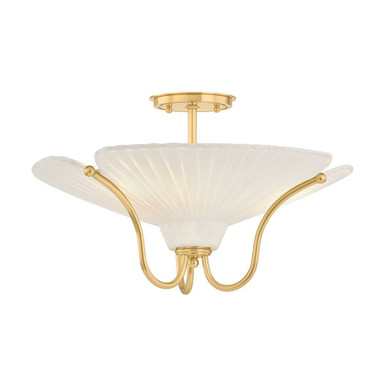 Gerhard 3 Light Semi Flush Mount 18.25 Inch Wide by Hudson Valley - AH4619-AGB