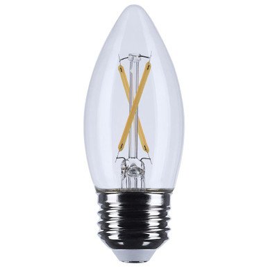 3W 3000K B11 LED Medium Base Replacement Bulb 3.58 Inch Length by Satco - S12499