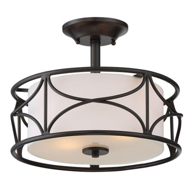 Avara 2 Light 13 Inch Wide Semi Flush Mount by Designers Fountain - 88611-orb