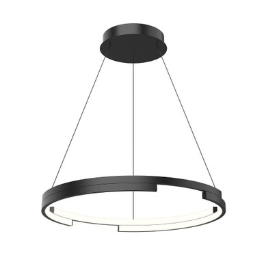 Anello Minor 58W LED Pendant 1.75 Inch Tall and 24 Inch Wide by Kuzco - PD52724-BK-UNV