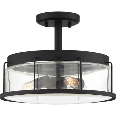 Ludlow 3 Light 13.25 Inch Wide Semi Flush Mount by Quoizel - LUD1713EK