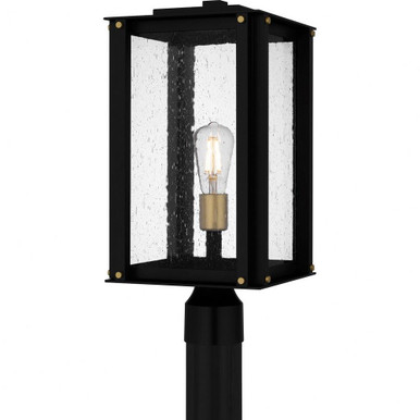 Robbins 1 Light Outdoor Post Lantern 18.75 x 9.5 Inches by Quoizel  - ROB9009MBK