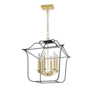 Tudor 6 Light Small Chandelier by CWI - 1223P20-6-602