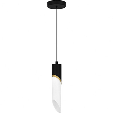 Alys 8W 1 LED Mini Pendant 13.75 Inch Tall and 2.5 Inch Wide by Quoizel - PCAYS1503MBK