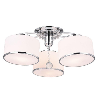Frosted 3 Light 24 Inch Wide Flush Mount by CWI - 5479C24C-3